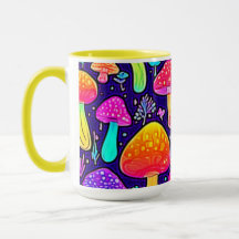 Soft Neon: Patch do Cogumelo de Cartoon