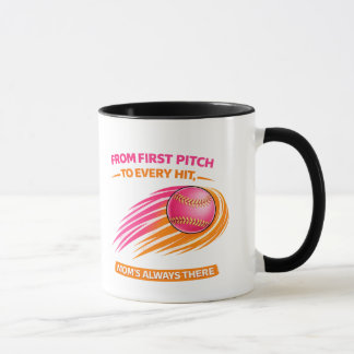 Caneca Softball Mom Mug – From First Pitch to Every Hit M
