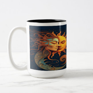 Caneca Sol & Lua Mística – Xícara de Café Arte Cel