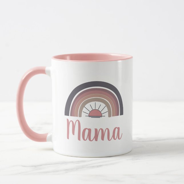 Caneca Sol personalizado do arco-íris Mama (Esquerda)