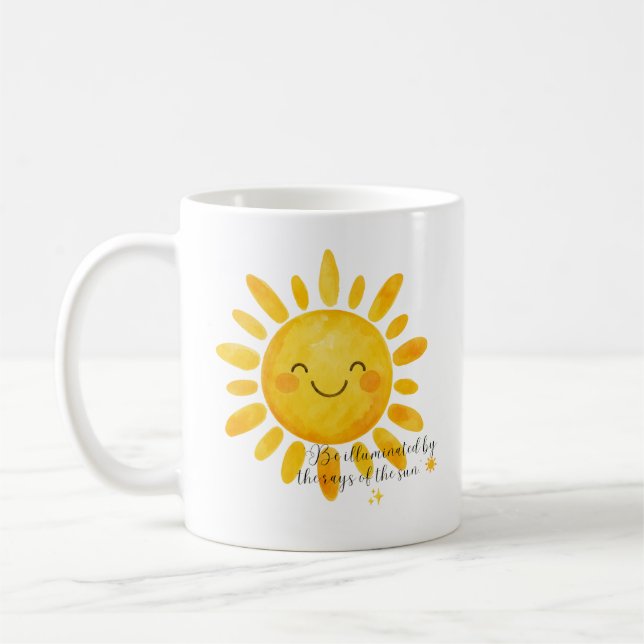 Caneca Sol Sorridente | Xícara de Café Ensolarada  (Esquerda)