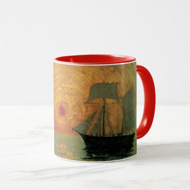 Caneca Sol Vermelho por Maxime Maufra, Impressionismo Vin (Frente Esquerda)