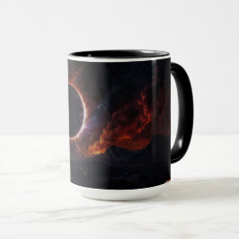 Caneca Solar Eclipse Cosmic Masterícula Xzendor7 Arte AI