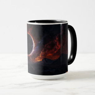 Caneca Solar Eclipse Cosmic Masterícula Xzendor7 Arte AI