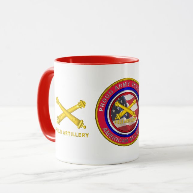 Caneca Soldado de Artilharia de Campo Veterano do Exércit (Frente Esquerda)