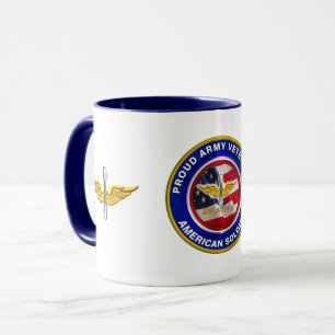 Caneca Soldado de Aviação Veterano do Exército Orgânico