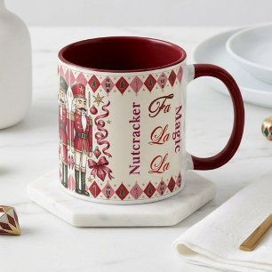 Caneca Soldados Esquilo de Natal Diamante Mágico Rosa