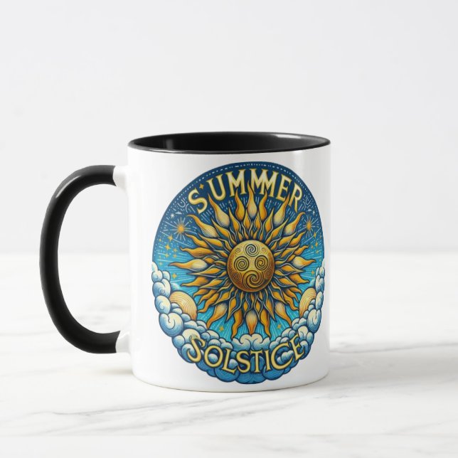 Caneca Solstício de Verão, 11oz Black Mug (Esquerda)