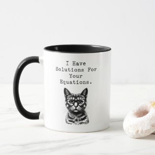 Caneca Soluções para Equações Design Gênio da Matemática