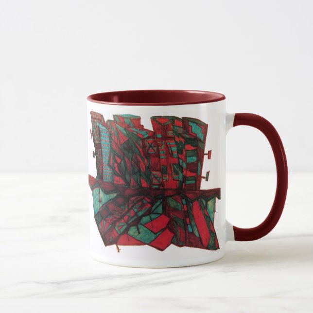 Caneca sombra da cidade tinta (Direita)