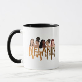 Caneca Sombras De Melanina | Mug de empoderamento das mul