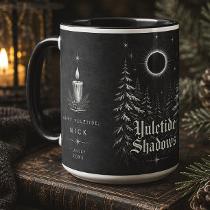Caneca Sombras de Natal Gótico Céu Natalino