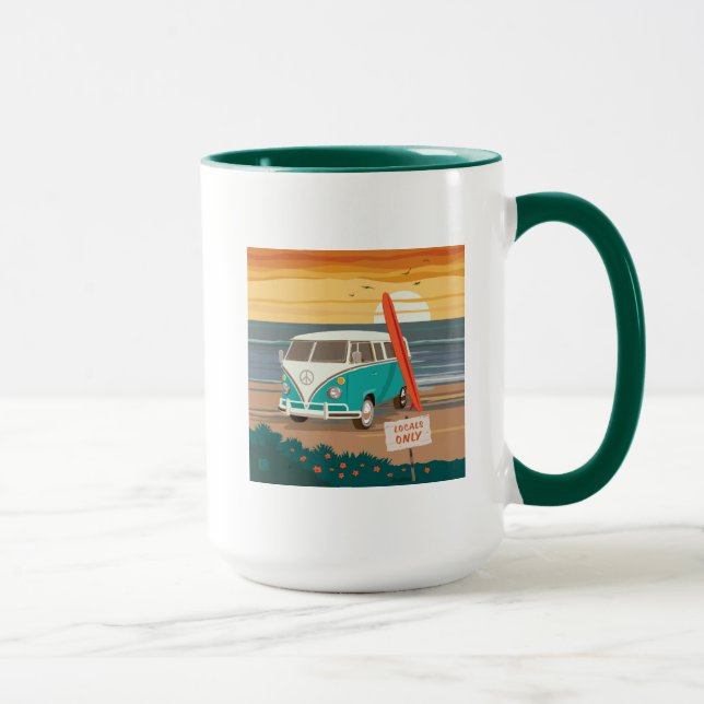 Caneca Somente locais | VW Surf Van (Direita)