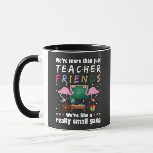 Caneca somos mais do que amigos professores, flamingo T-S (Esquerda)