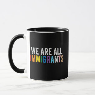 Caneca Somos Todos Imigrantes LGBT - Arco-Íris