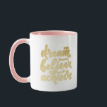 Caneca Sonho Cor-de-Rosa Esmagador Acredita em Obter Moti<br><div class="desc">Sonho Cor-de-Rosa Esmagador Acredita em Obter Motivação</div>