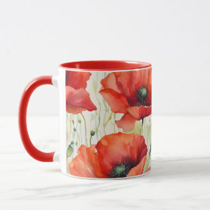 Caneca Sonho de Flor - Padrão de Papoila