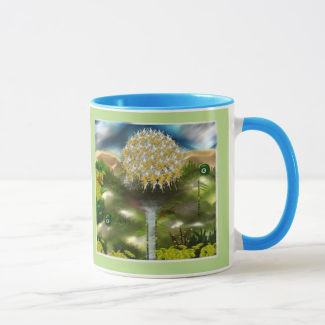 Caneca Sonho de Olhos Surreais de Dandelions (Direita)