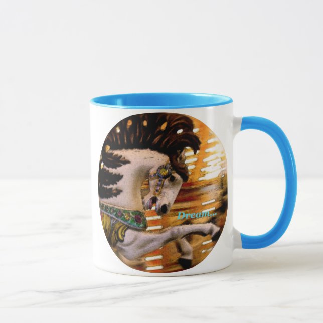 Caneca Sonho de pintura em cavalos de feliz (Direita)