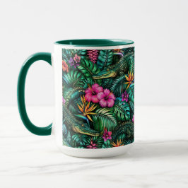 Caneca Sonho de Selva de Crocodilo Padrão de Superfície P