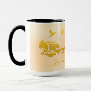 Caneca Sonho Minimalista Romântico Flutuante Amsterdam