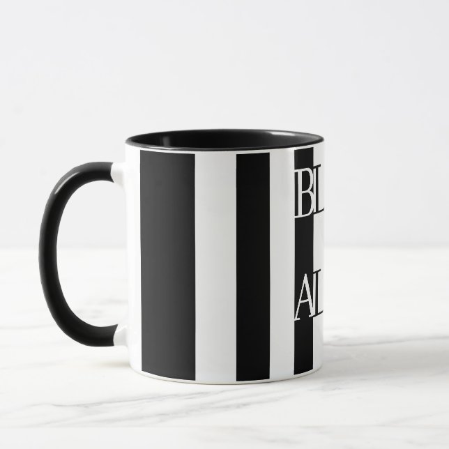 Caneca Sonho Monocromático do Infinito Preto-e-Branco (Esquerda)