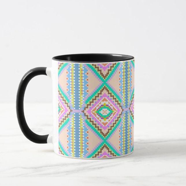 Caneca Sonho Pastel Elétrico Caleidoscópio (Esquerda)