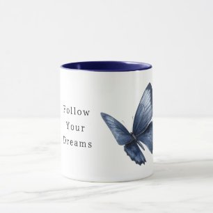 Caneca Sonhos de Borboleta Azul
