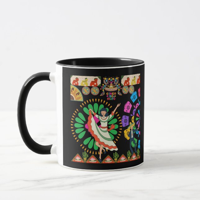 Caneca Sonhos Viva Fiesta preto  (Esquerda)
