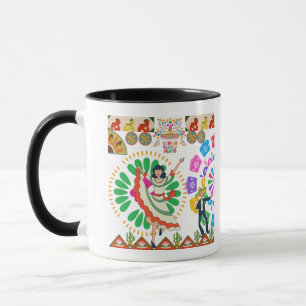 Caneca Sonhos Viva Fiesta preto e branco