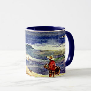 Caneca Sorolla - Menino na Areia, arte fina