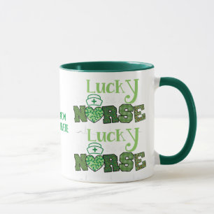 Caneca Sortudo Por Ser Uma Enfermeira Do Dia De São Patrí