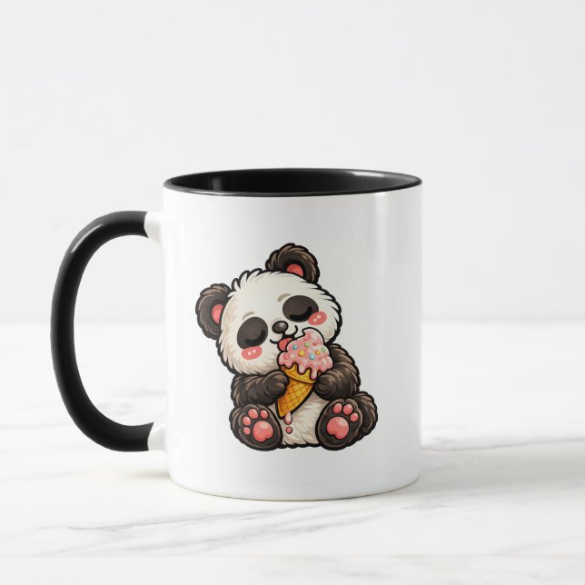 Caneca Sorvete de Panda Fofo (Esquerda)