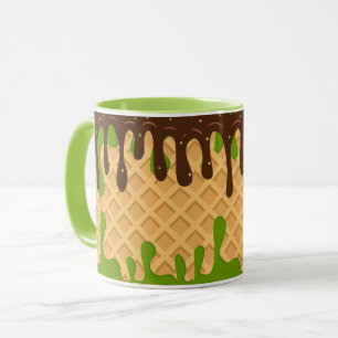 Caneca Sorvete,Derretendo Matcha Choco Bliss , Moderno