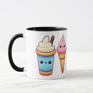 Caneca Sorvete Whimsical - Ilustrações do Snack Kawaii