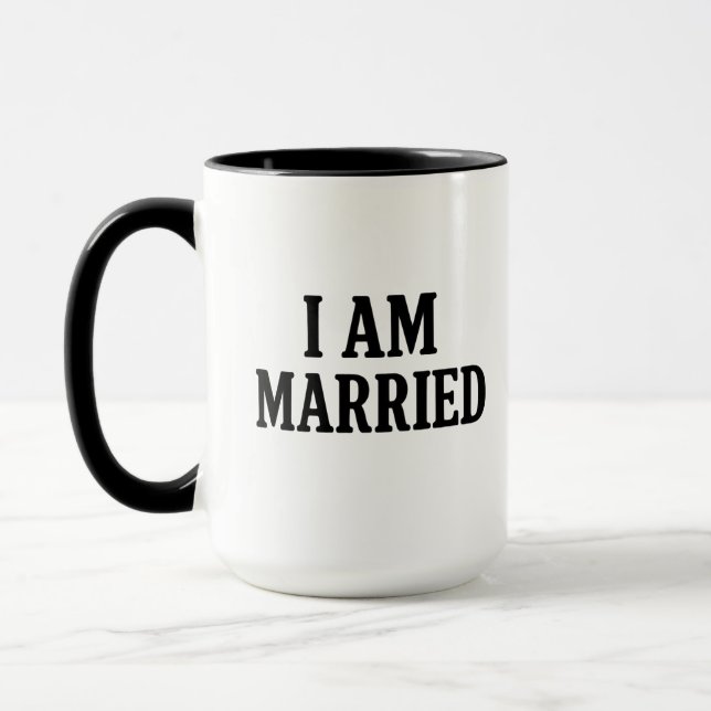 Caneca Sou Casado Engraçado Coffee Mug - Presente para Ca (Esquerda)