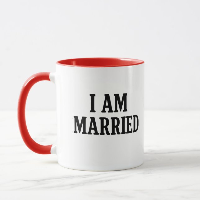Caneca Sou Casado Engraçado Coffee Mug - Presente para Ca (Esquerda)