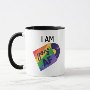Caneca Sou Gay AF Engraçado Mês do Orgulho LGBT