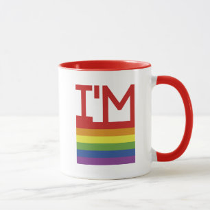 Caneca Sou Gay Sinalizador arco-íris