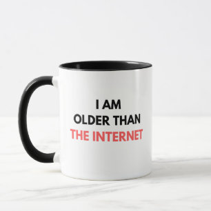 Caneca Sou mais velho do que as citações engraçadas da in