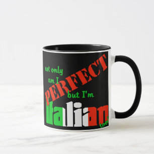Caneca Sou não somente eu aperfeiçôo mas eu sou italia