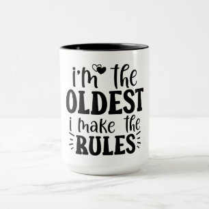 Caneca Sou o mais velho que faço as regras