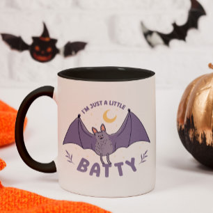 Caneca Sou só um Dia de as Bruxas engraçado de Batty Pun