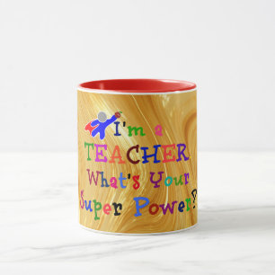 Caneca "Sou um Professor. Qual é o Seu Super Poder?"