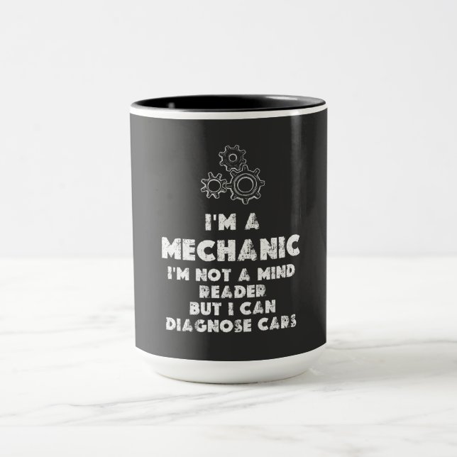 Caneca Sou uma citação Engraçada Mecânica (Centro)