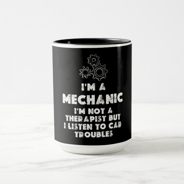 Caneca Sou uma citação Engraçada Mecânica (Centro)