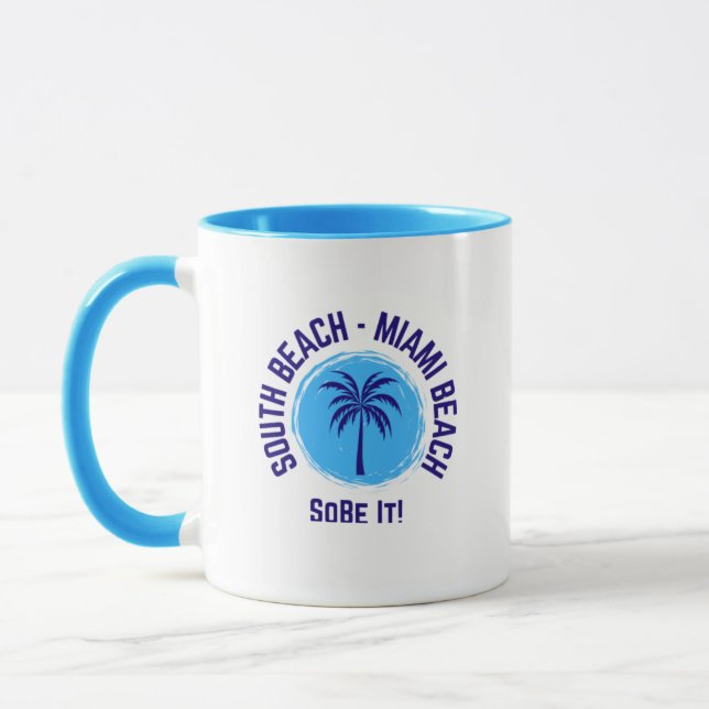 Caneca South Beach Miami Beach Florida Coffee Mug (Esquerda)