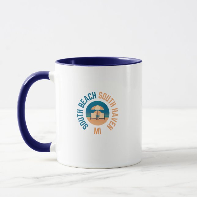 Caneca South Beach South Haven Michigan Coffee Mug (Esquerda)