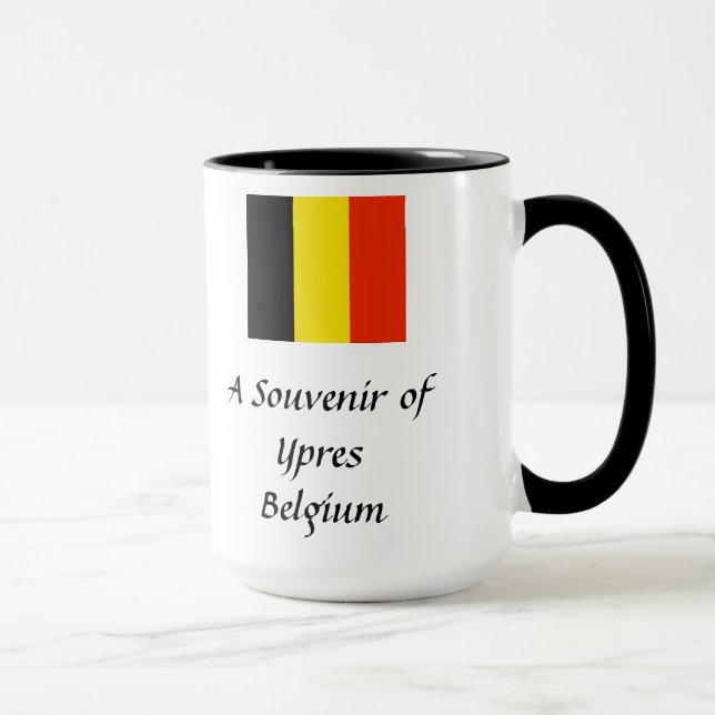 Caneca Souvenir Mug - Ypres, Bélgica (Direita)