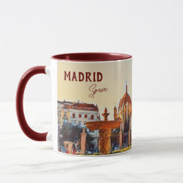 Caneca Souvenir paisagem da Espanha de Madrid